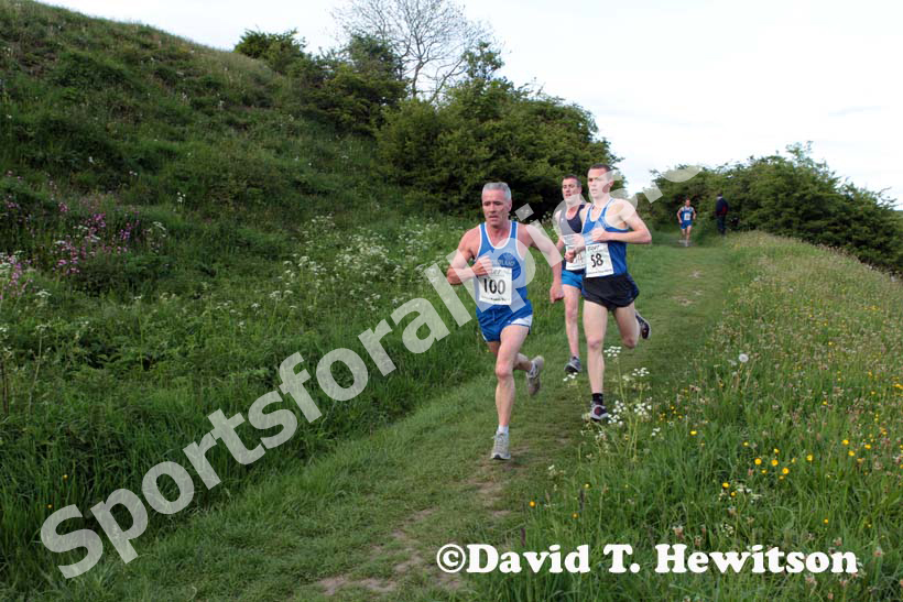Brian Rushworth leads Nathan Reed in the Penshaw Hill Race.